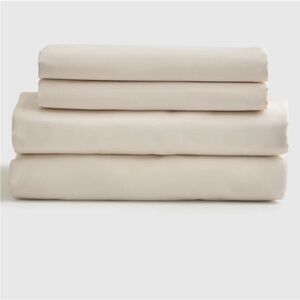 NWOT QUINCE Luxury Cotton Sateen Sheet Set Full Ivory 5335